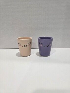 NWT Pair of Smiley Face Mini Pots